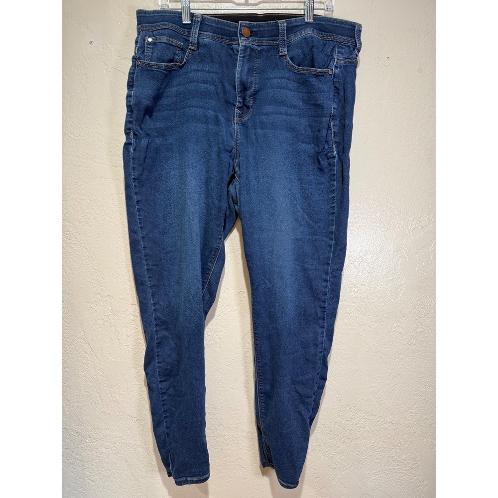 Angels Forever Young Womens 16W Dark Wash Skinny Jeans High Rise Blue Denim